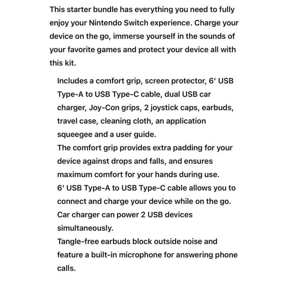 DreamGear Nintendo SWITCH Case Accessory Kit Starter Bundle NEW *See Description - Picture 5 of 5